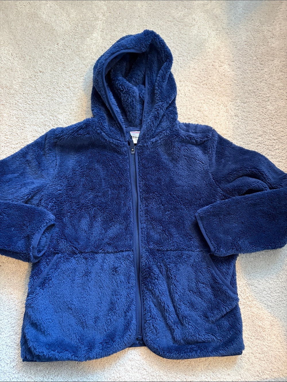 NBW Hanna Andersson Marshmallow Fleece Zip Up Jacket, 10